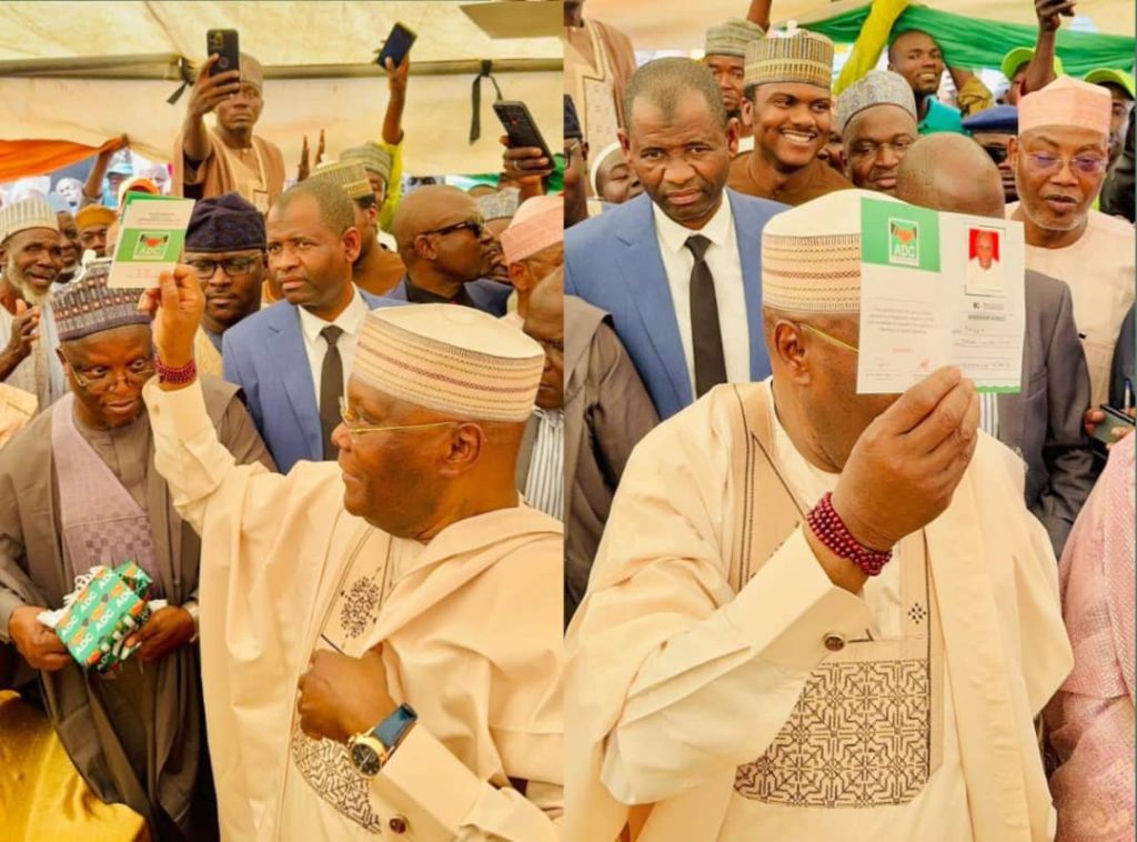 Former Vice President Atiku Abubakar has officially joined the African Democratic Congress (ADC),